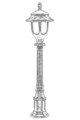Lampadar de exterior, Avonni, 685AVN1195, Plastic ABS, Maro