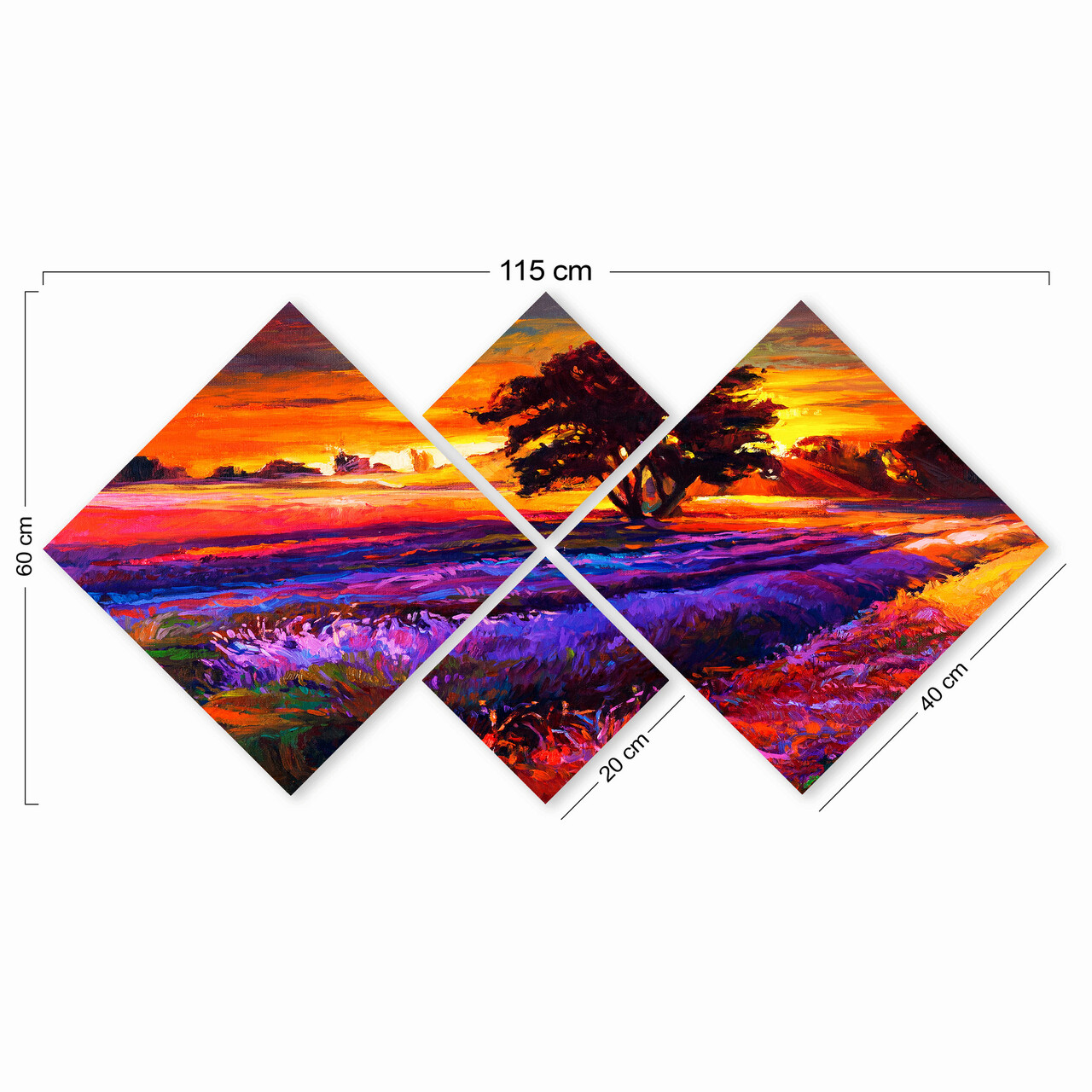 Set 4 tablouri decorative, 4MDF35492143, MDF, Imprimat UV, Multicolor