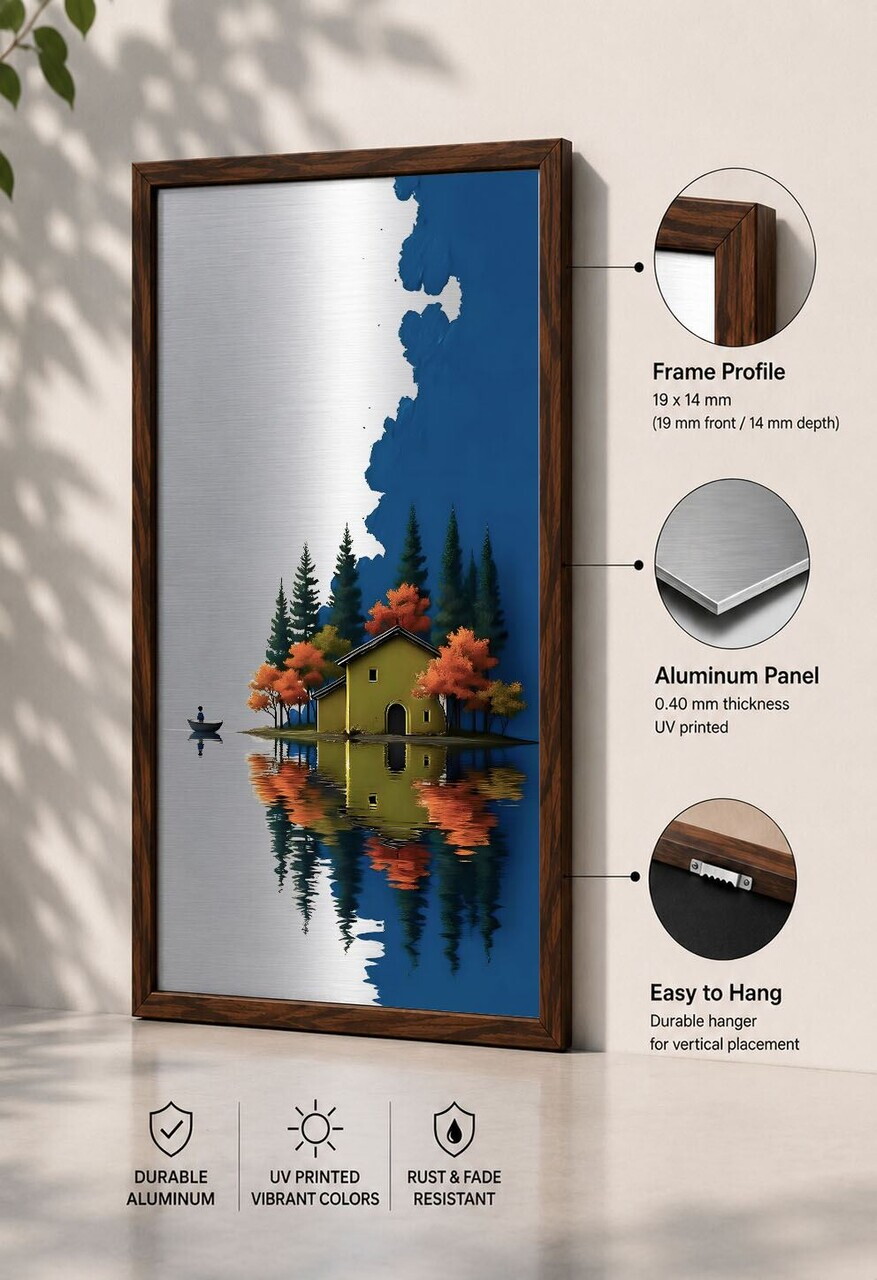 Tablou decorativ, Ahsalct-008, Cadru: 100% PVC (Grosime: 2 cm), Multicolor — imaginea 3