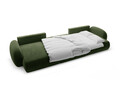 Coltar panoramic extensibil 5 locuri, Tonale, Cosmopolitan Design, 362x149x88 cm, catifea, verde army