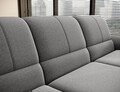 Coltar extensibil stanga 3 locuri ELTAP, LT-05GO, Siber, 270x186x93 cm, lemn/poliester, gri