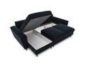 Coltar extensibil reversibil 4 locuri, Moghan, Micadoni Home, BL, 241x145x88 cm, catifea, albastru inchis