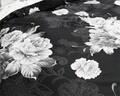 Lenjerie de pat pentru doua persoane, Royal Textile, Primaviera Deluxe Hayley Black, 3 piese, 100% bumbac satinat, alb/negru