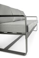 Canapea pentru gradina/terasa 3 locuri Merrigan, Bizzotto, 194x78x84 cm, aluminiu/tesatura impermeabila Ofelin, gri carbune