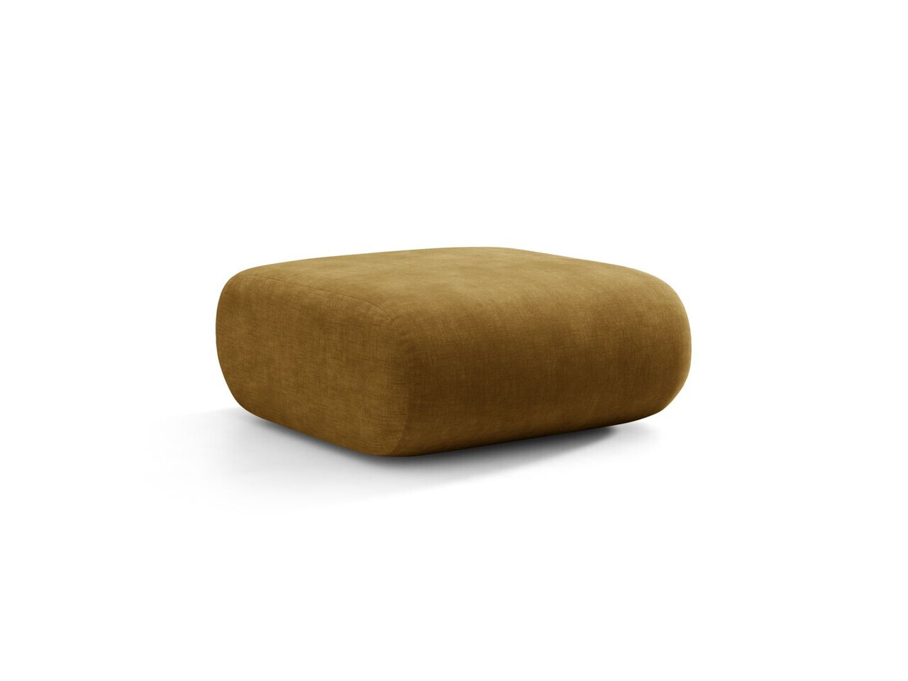 Taburet, Neo, Micadoni Home, 60x85x44 cm, tesatura Chenille, galben mustar — imaginea 3