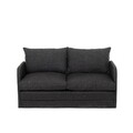 Canapea extensibilă cu 2 locuri, Futon, 859FTN2875, Metal , Gri inchis