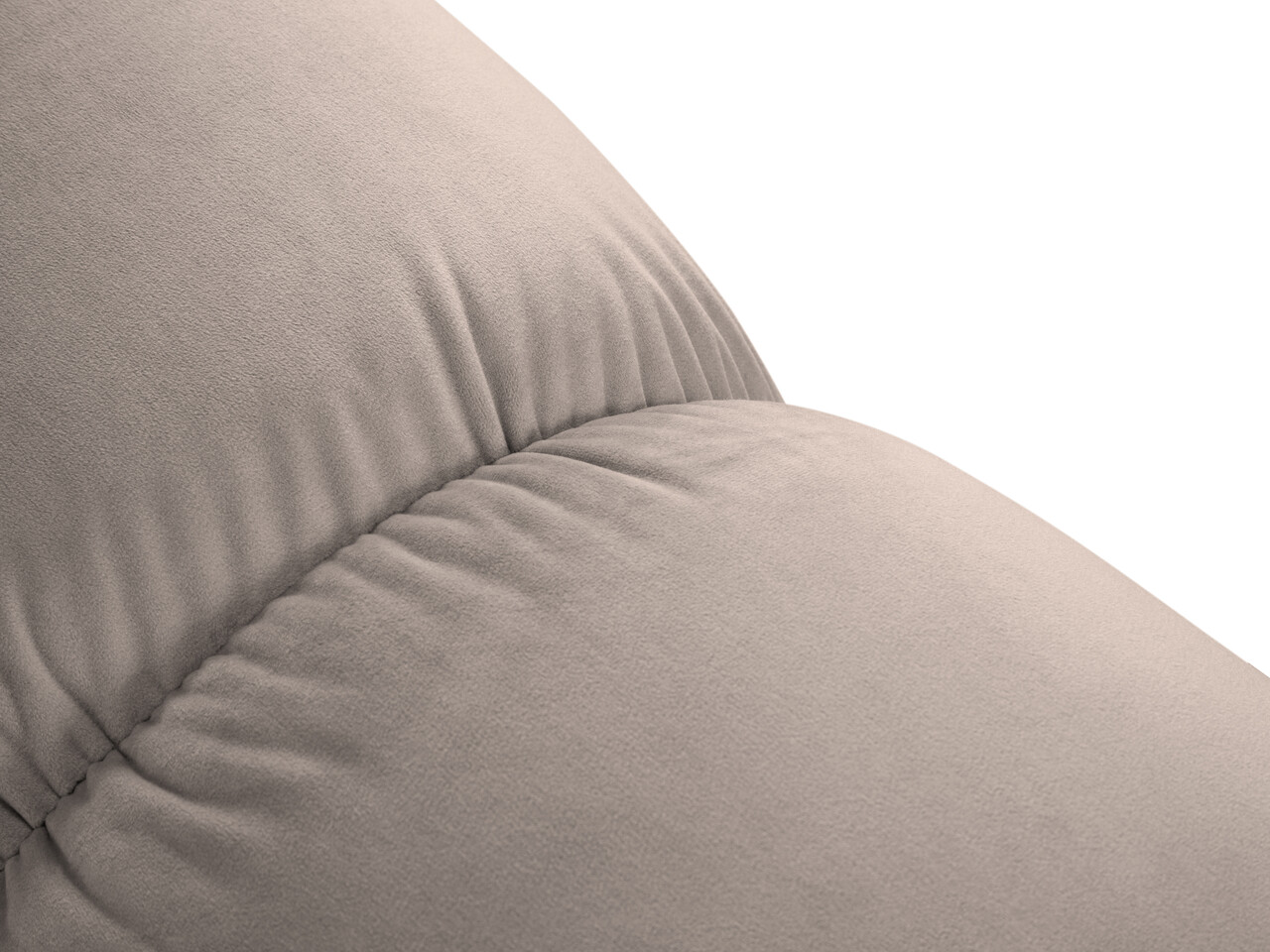 Taburet, Bellis, Micadoni Home, BL, 94x94x43 cm, catifea, bej - view 6