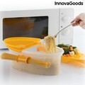 Dispozitiv pentru gatit paste la cuptorul cu microunde 4 in 1 Pastrainest, InnovaGoods, cu accesorii si retete