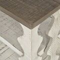 Consola accent, Havalance, L.116 l.44 H.71, lemn de pin/pal, alb antichizat/grej