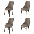 Set de scaune, Charlotte, Pare, Metal, Cappuccino/Maro