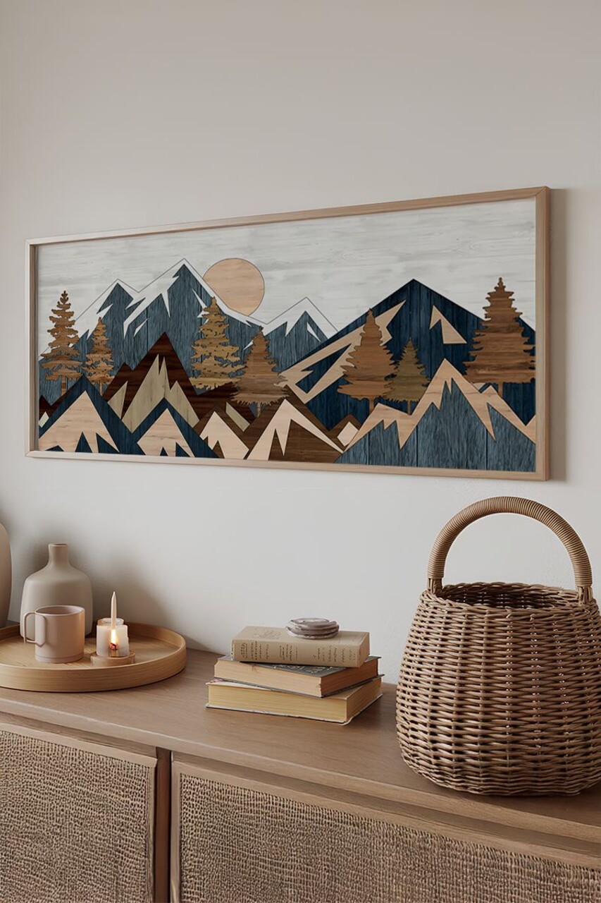 Tablou decorativ, Artsmdfyty8-50120, Vopsea: 100% MDF (grosime: 2,7 mm), Multicolor - view 2