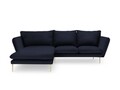 Coltar stanga, Verveine, Mazzini Sofas, 5 locuri, 286x190x96 cm, catifea, albastru inchis