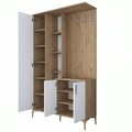 Cuier de perete, Rani, EA109, 120x198.6x37.5 cm, PAL, Nuc/Alb