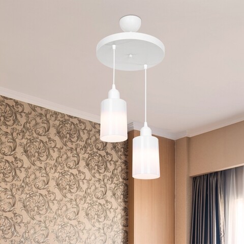 Lustra beyaz, asz.1481, squid lighting, 68x30x30 cm, 20w, alb