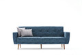 Canapea extensibila cu 3 locuri, Balcab Home, 825BLC2683, Lemn / Metal, Turcoaz