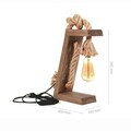 Lampa de masa, Evila Originals, 791EVL2548, Lemn, Maro