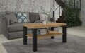 Masuta pentru cafea ADRK, Gomez, 100x55x51 cm, placa cu structura celulara, artisan/negru mat