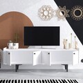 Comoda TV, Emerald, Atlas, 150x57x40 cm, Alb