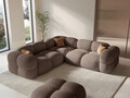 Coltar simetric 4 locuri, Loretto, Cosmopolitan Design, 250x250x68 cm, tesatura structurata, cappuccino
