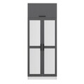 Dulap pentru haine, Minerva, Kale Anthracite, 90x235x52 cm, PAL, Antracit