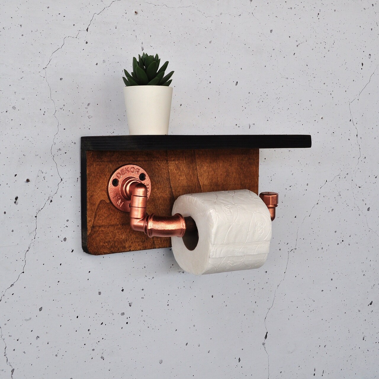 Raft de perete, Evila Originals, Cop056, Nuc / Rose Gold - 2 | YEO
