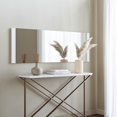 Oglinda decorativa Aynas, Neostill, 120×40 cm, alb