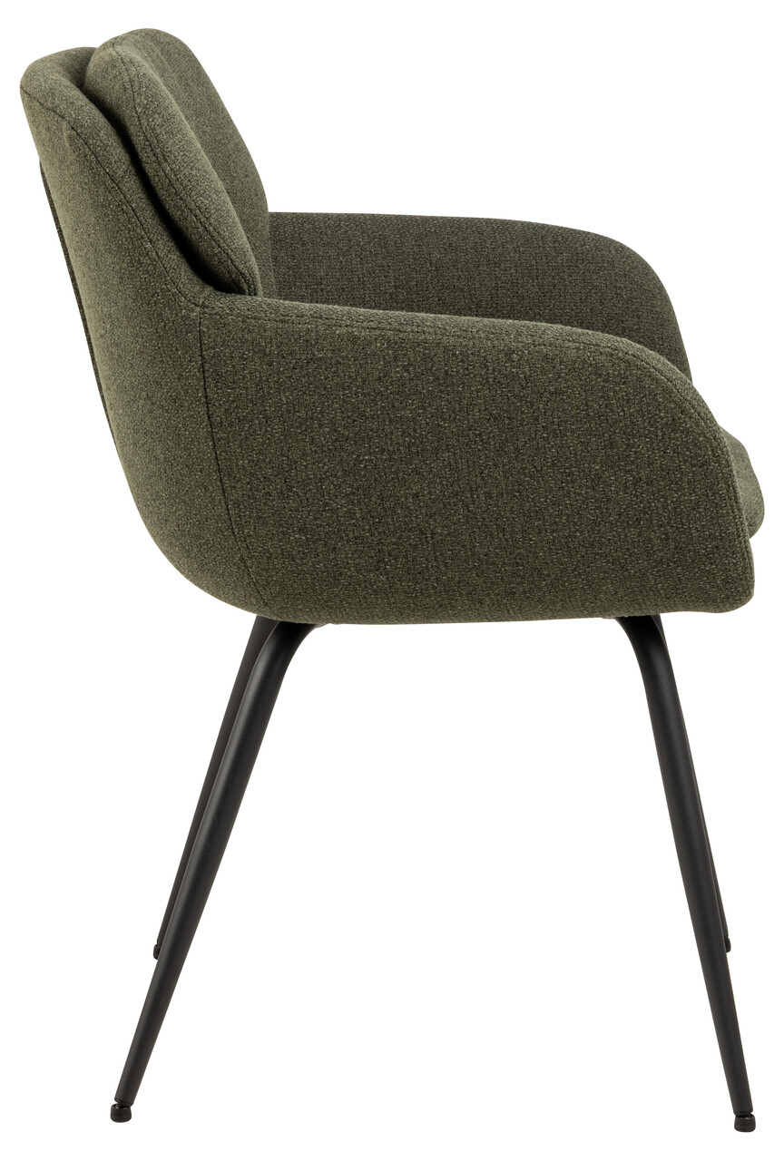 Scaun Dora, Actona, 58x59x84 cm, tesatura structurata/otel, verde - view 7