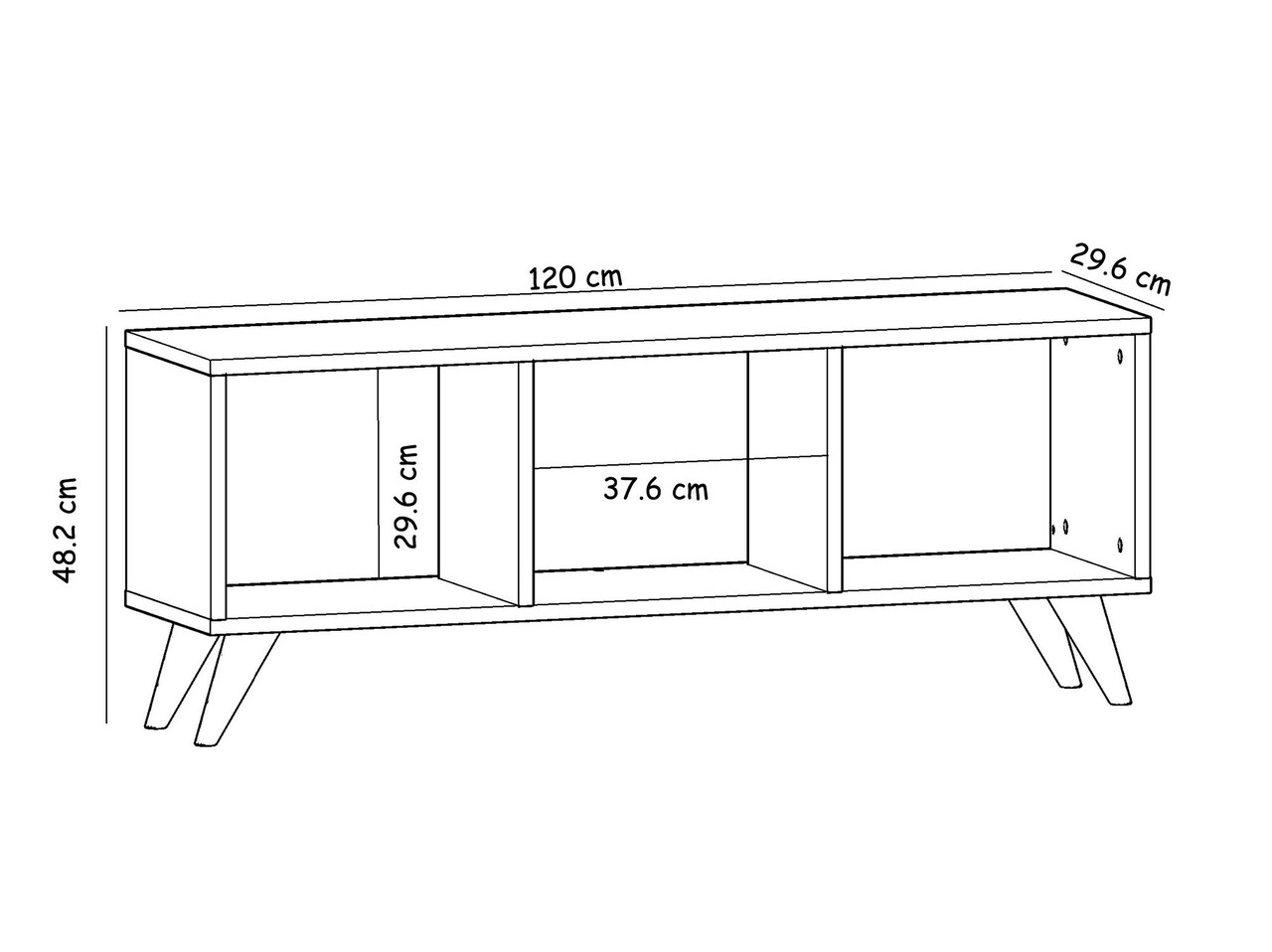 Comoda TV, Inarch, Tina, 120x48.2x29.6 cm, PAL, Maro