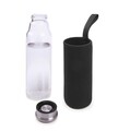 Sticla cu husa termoizolanta, Iris Barcelona, 550 ml, sticla borosilicata/neopren, negru
