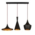 Lustra, Elmas - 3561, Opviq, 80 x 130 cm, 3 x E27, 40W, negru/auriu