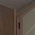 Comoda TV, Starmore, L.178 l.46 H.89, metal/lemn/sticla, maro