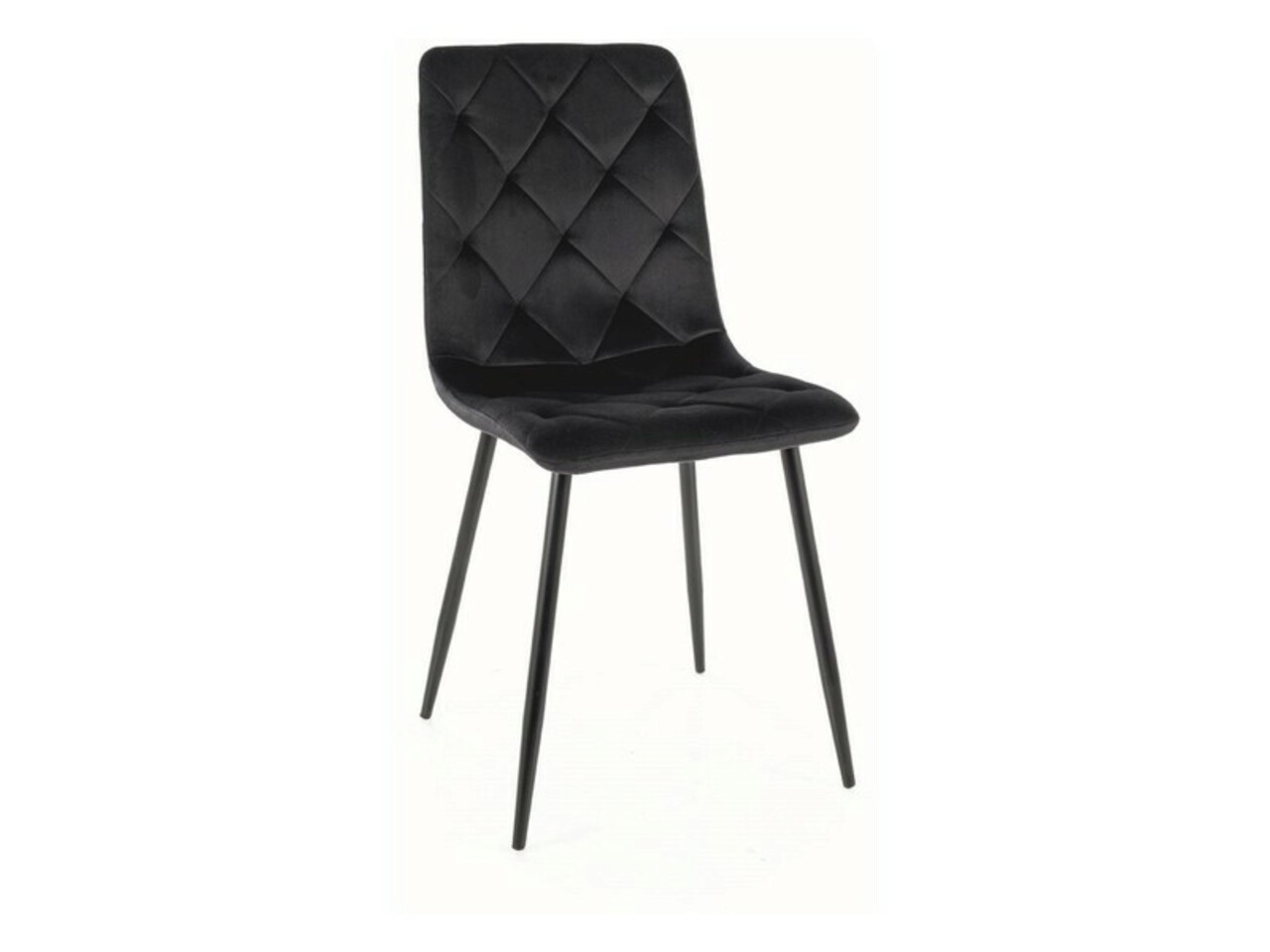 Scaun Jerry Velvet, Signal, 45x39x91 cm, catifea/otel, negru