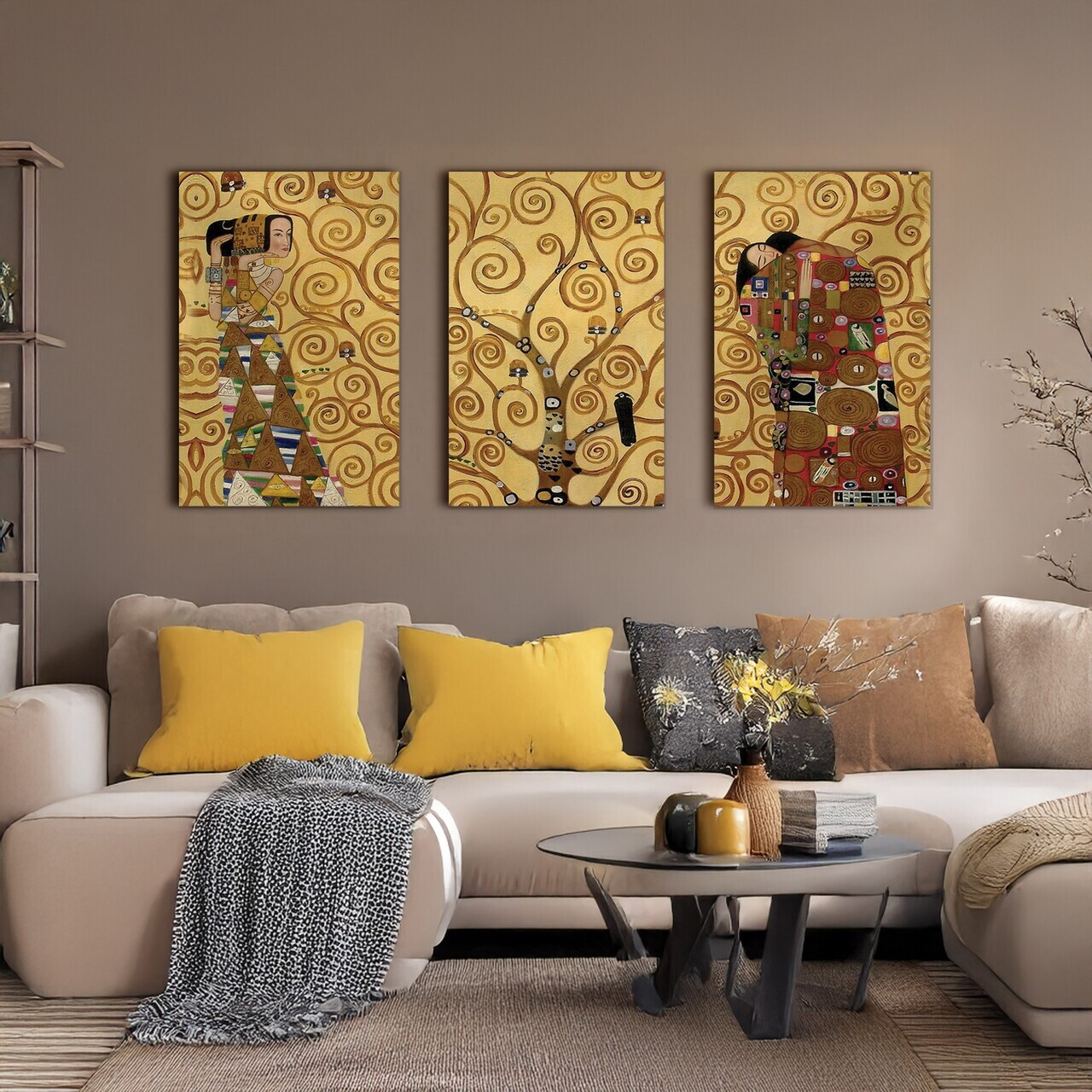 Tablou decorativ, 3PAN-CNV-3049, Dimensiune: 60 x 40 cm (3 bucăți), Multicolor — imaginea 2