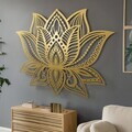 Decoratiune de perete, DCV-1122-MT, Dimensiune: 60 x 60 cm, Auriu