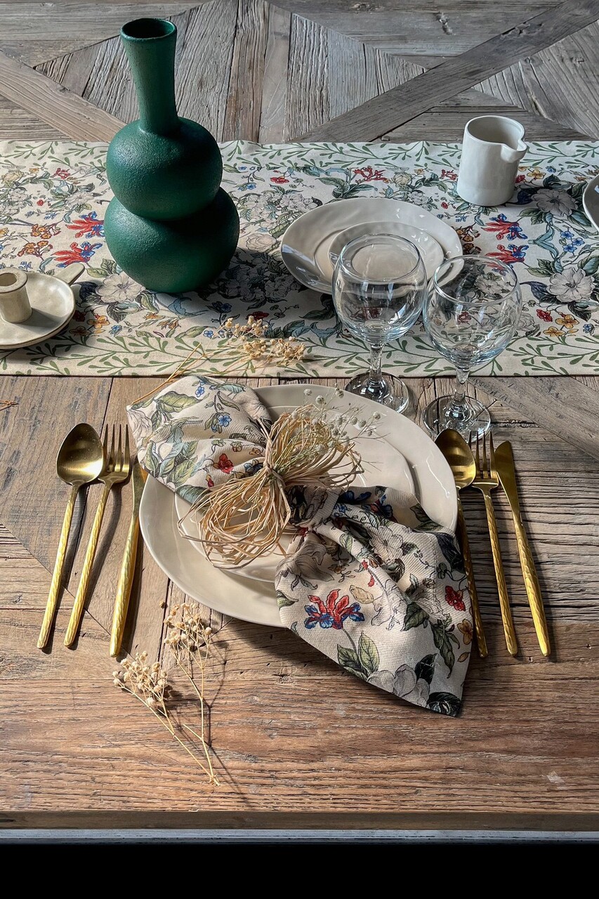 Traversa de masa, SX - Kitchen, 626SRT1146, Poliester , Dimensiune: 45 x 150 cm (1 bucată), Bej - 1 | YEO