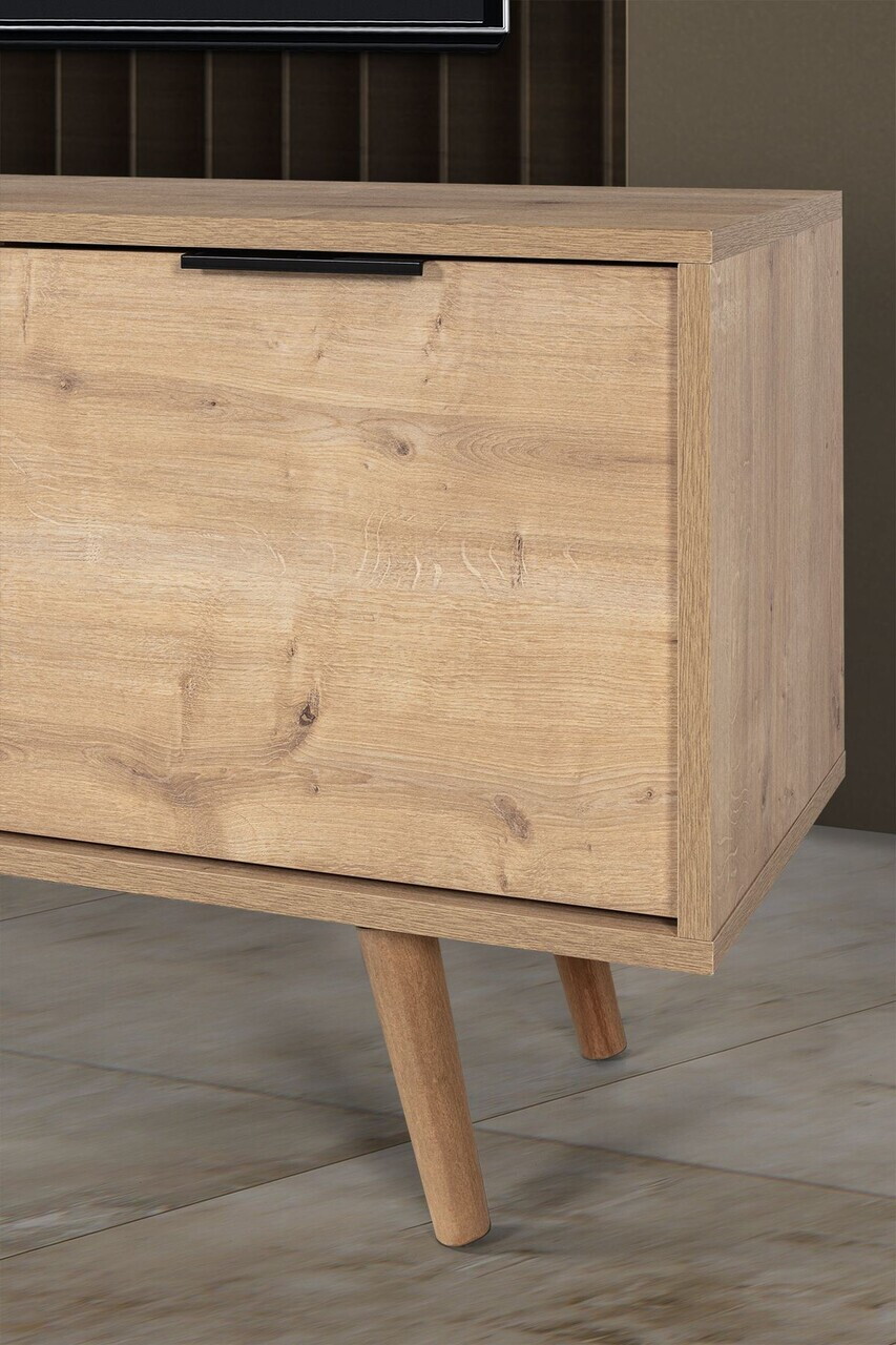 Comoda TV, Hanah Home, Sina 3619, 160x59x35 cm, PAL, Stejar safir / Antracit — imaginea 6