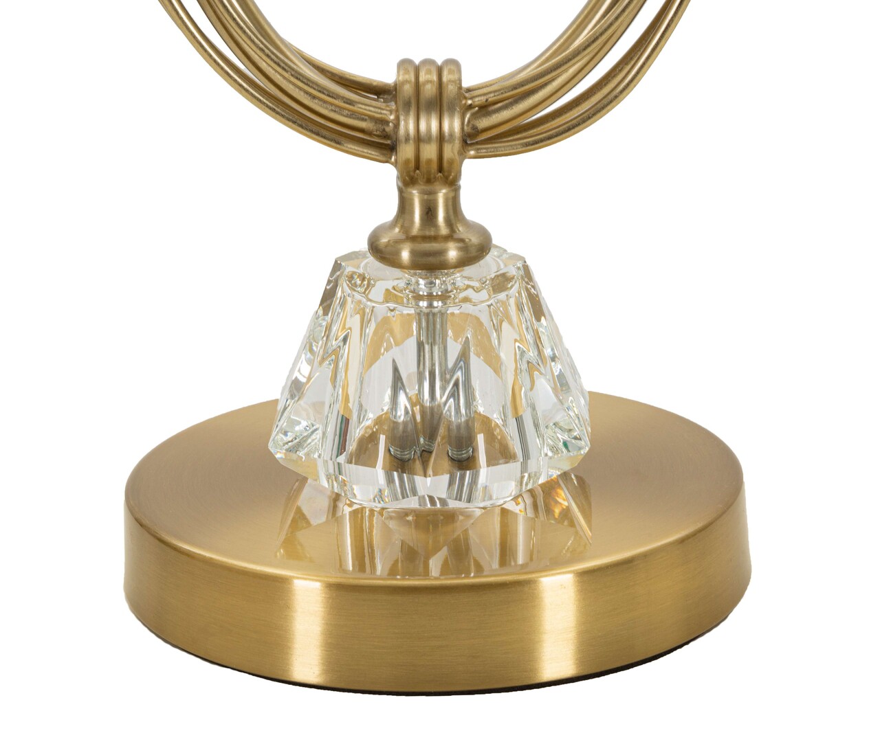 Lampa de masa Versailles, Mauro Ferretti, 1 x E27, 40W, 36x60 cm, fier/sticla, alb/auriu