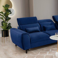 Coltar extensibil dreapta 4 locuri ELTAP, Foble, 267x196x100 cm, lemn/poliester, albastru inchis