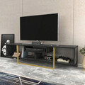 Comoda TV, Retricy, Asal 150, 150x35.2x40 cm, PAL, Negru