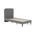 Pat single, Vella, Lody, 96 x 111 x 211 cm, pal melaminat/metal, gri