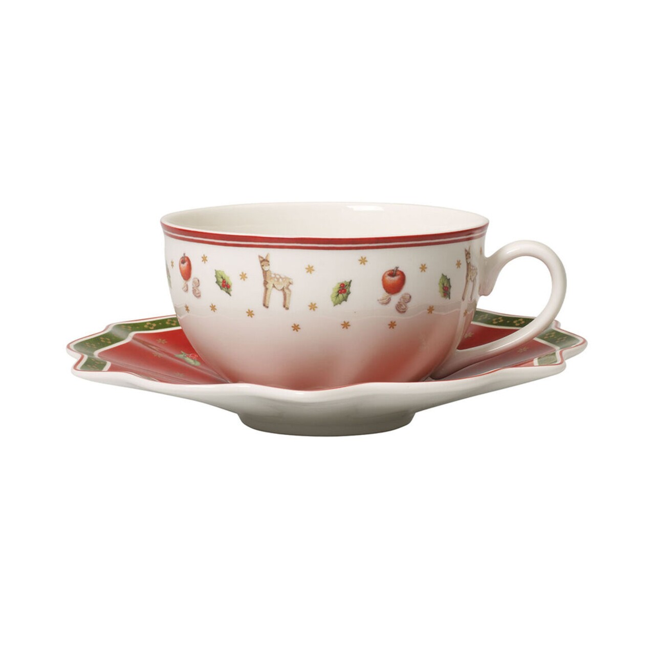 Ceasca cu farfurie, Villeroy & Boch, Toy's Delight White, 300 ml, portelan premium