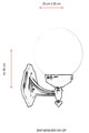 Lampa de exterior, Avonni, 685AVN1150, Plastic ABS, Alb/Negru