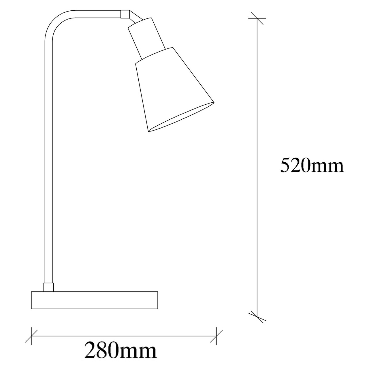 Lampa de masa, Tatum, 584TTM1722, Metal, Negru / Vintage - 2 | YEO