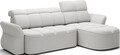 Coltar extensibil dreapta 3 locuri ELTAP, Beneth, 301x185x115 cm, lemn/poliester, gri deschis