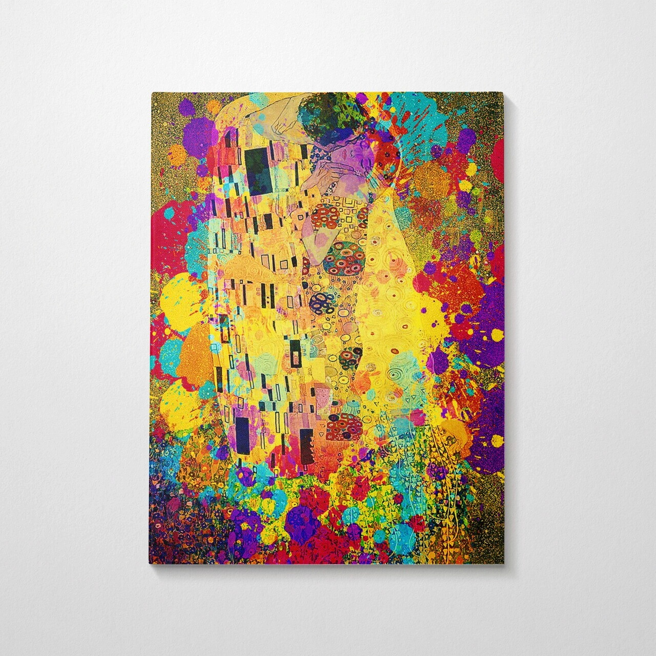 Tablou decorativ, KNV9948, Canvas, Rama din lemn (grosime 3 cm), Multicolor — imaginea 2
