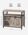 Bufet cu usi grisante Vasagle, 100x33x80 cm, PAL/otel, gri
