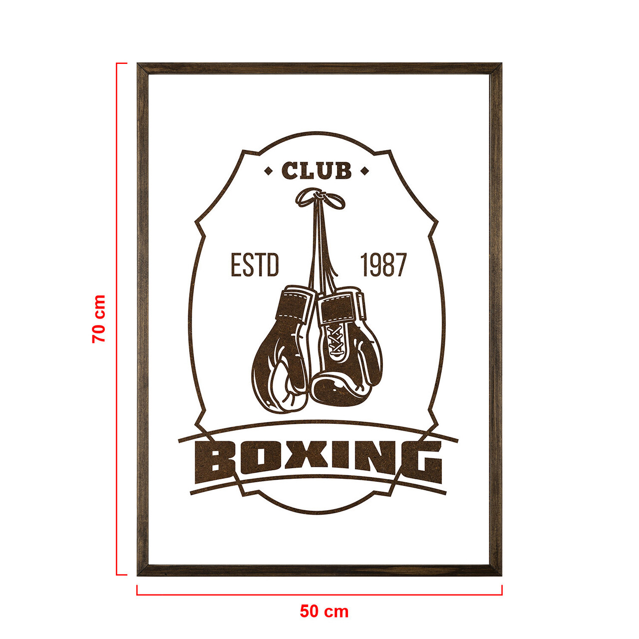 Tablou decorativ, TD011, Lemn, Desenat manual, Natural