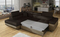 Coltar extensibil stanga 4 locuri, ELTAP, Anton, 272x203x85 cm, lemn/poliester, maro inchis/maro