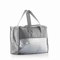 Patura cu greutati pentru o persoana Sweikett, InnovaGoods, 7 kg, 120 x 180 cm, poliester/perle de sticla, gri