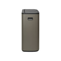 Cos de gunoi cu soft touch, Brabantia, Bo Touch Platinum, 60 L, 31.2x54.5x65.6 cm, otel, gri